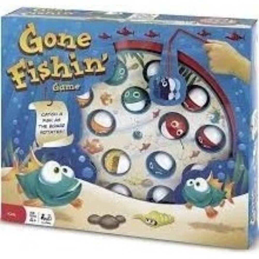 Gone Fishin Game For Kids Ages 4+ Fun Motorized Board With 15 Fish & 2 Fishing P